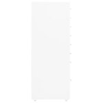vidaXL Classeur mobile Blanc 28x41x109 cm Métal