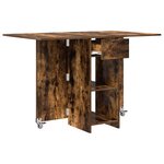 vidaXL Table à dîner 115 x 70 x 75 cm Bois d'ingénierie Chêne fumé