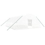 vidaXL Serre avec cadre en acier blanc 48 m² 8x6x2 85 m