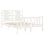vidaXL Cadre de lit sans matelas blanc bois de pin massif
