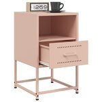 vidaXL Tables de chevet 2 Pièces rose 36x39x60 5 cm acier