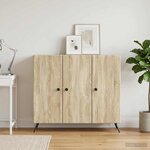 vidaXL Buffet Chêne Sonoma 89 x 34 5 x 80 cm Bois d'ingénierie