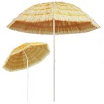 vidaXL Parasol de plage Naturel 240 cm Style hawaïen