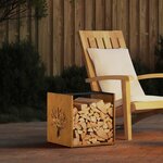 VidaXL Étagère à bois 40x40x40 cm acier résistant aux intempéries