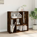 vidaXL Meubles TV 2 Pièces chêne fumé 75x30x50 cm bois d'ingénierie