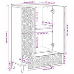 vidaXL Buffet Haut Blanc 60 x 33 5 x 100 cm Bois de mangue massif