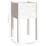 vidaXL Jardinière d'extérieur Blanc 40x40x70 cm Bois de pin massif