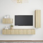 vidaXL Ensemble de meubles TV 4 Pièces Chêne sonoma Bois d'ingénierie