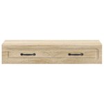 vidaXL Table d'appoint murale Chêne Sonoma 87 5 x 34 5 x 17 cm