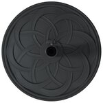 vidaXL Pied de parasol 15.35 kg Noir Fer Circulaire