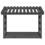 Vidaxl support pour bois de chauffage gris 108x64 5x78 cm bois de pin