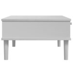 vidaXL Table basse SENJA aspect rotin blanc 100x55x33 cm bois massif