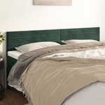 vidaXL Têtes de lit 2 Pièces Vert foncé 100x5x78/88 cm Velours
