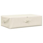 vidaXL Boîtes de rangement 2 Pièces Tissu 70x40x18 cm Crème