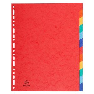 Intercalaires En Véritable Carte Lustrée Souple 225g/m2 Fsc® Avec 12 Onglets Neutres - Couleurs Assorties - X 25 - Exacompta