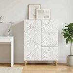 vidaXL Buffet Blanc 66 x 34 5 x 90 cm Bois d'ingénierie