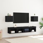 Armoires TV murales vidaXL 2 Pièces Chêne noir 30 5x30x30 cm