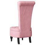 vidaXL ChaiseàDossierHaut Rose 56 5 x 70 x 110 cm Velours