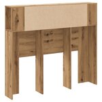 vidaXL Armoire de tête de lit chêne artisanal 120x19x104 5 cm