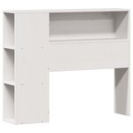 vidaXL Lit bibliothèque sans matelas blanc 75x190cm bois de pin massif