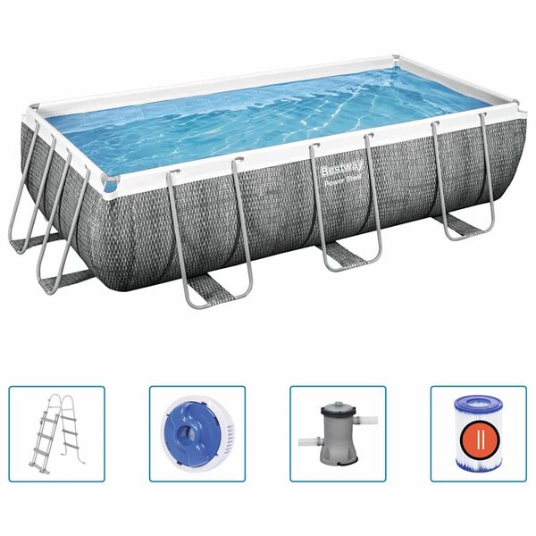 Bestway Ensemble de piscine Power Steel 404x201x100 cm