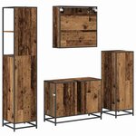 vidaXL Ensemble de mobilier de salle de bain 4 Pièces Bois ancien