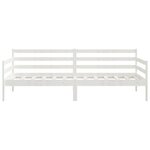 vidaXL Lit de jour sans matelas blanc bois de pin massif 90x200 cm