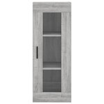 vidaXL Buffet haut Sonoma gris 34 5x34x180 cm Bois d'ingénierie