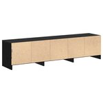 vidaXL Meuble TV Chêne noir 165 x 34 x 40 cm Bois d'ingénierie