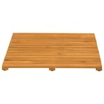 vidaXL Tapis de bain Uni Marron 50 x 50 cm bois