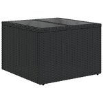 vidaXL Ensemble de Canapés de Jardin 9 Pièces avec Coussins Rotin Poly Noir