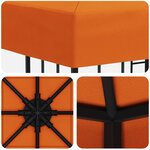 vidaXL Pavillon 3 x 3 m Orange Polyester et Acier 190 gsm