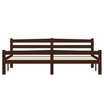 vidaXL Cadre de lit Marron foncé Bois de pin massif 180x200 cm