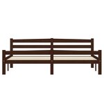 vidaXL Cadre de lit Marron foncé Bois de pin massif 180x200 cm