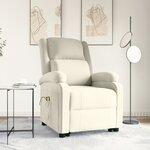 vidaXL Fauteuil de massage Crème Velours