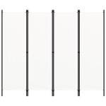 vidaXL Cloison de séparation 4 panneaux Blanc 200x180 cm