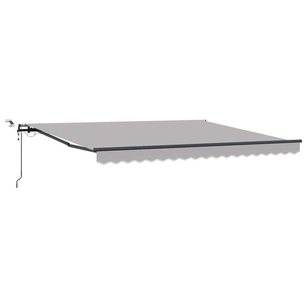 vidaXL Auvent Rétractable avec Gris clair 400 × 300 cm tissu