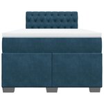 vidaXL Sommier à lattes de lit et matelas bleu 120x200 cm velours