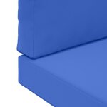vidaXL Coussin de canapé d'extérieur 3 Pièces Bleu royal Polyester