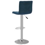 Vidaxl tabourets de bar 2 pcs bleu velours