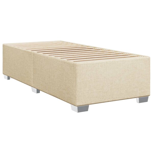 vidaXL Cadre de lit Crème 100 x 200 cm Tissu