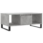 vidaXL Table basse Gris béton 90x50x36 5 cm Bois d'ingénierie