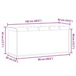 vidaXL Banc de rangement vieux bois 102x42x45 cm bois d'ingénierie