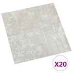 vidaXL Dalles de plancher autoadhésives 20 Pièces PVC 1 86 m² gris clair