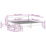 vidaXL Cadre de lit avec tiroirs 180x200 cm bois de pin massif