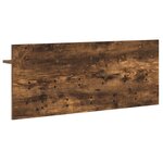 vidaXL Porte-manteau mural avec étagère avec stockage Chêne fumé 100 x 40 x 12 cm