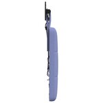 vidaXL Tête de lit suspendue Avec lumière LED Bleu denim Tissu
