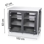 Campart Travel Cuisine d'extérieur Madrid Gris 102x47x82 cm