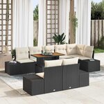 vidaXL Ensemble de canapé de jardin 9 Pièces Noir Poly rotin