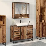 vidaXL Meuble de Lavabo de Salle de Bain Bois ancien 80 x 33 x 60 cm